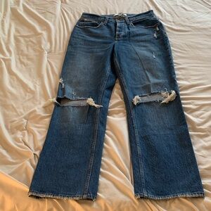 Abercrombie & Fitch Dark Blue Straight Leg Jeans